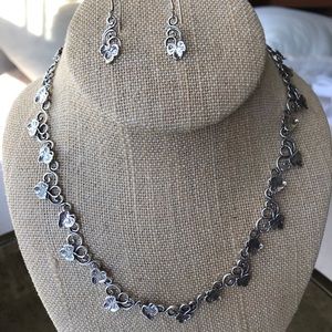 Sterling Silver Grapevine Necklace and Earrings